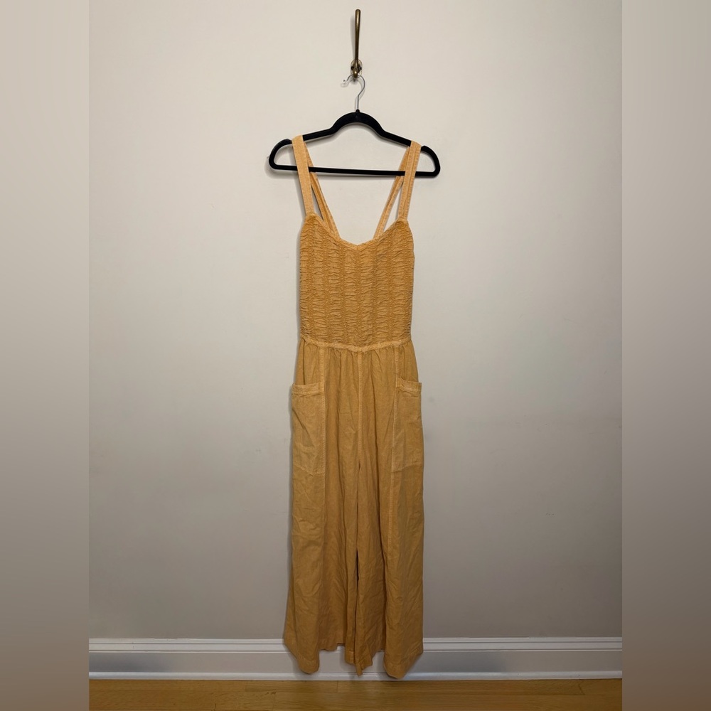 Free People Forever and Always Ruched One Piece Jumpsuit in Melo Pearl - Picture 5 of 8